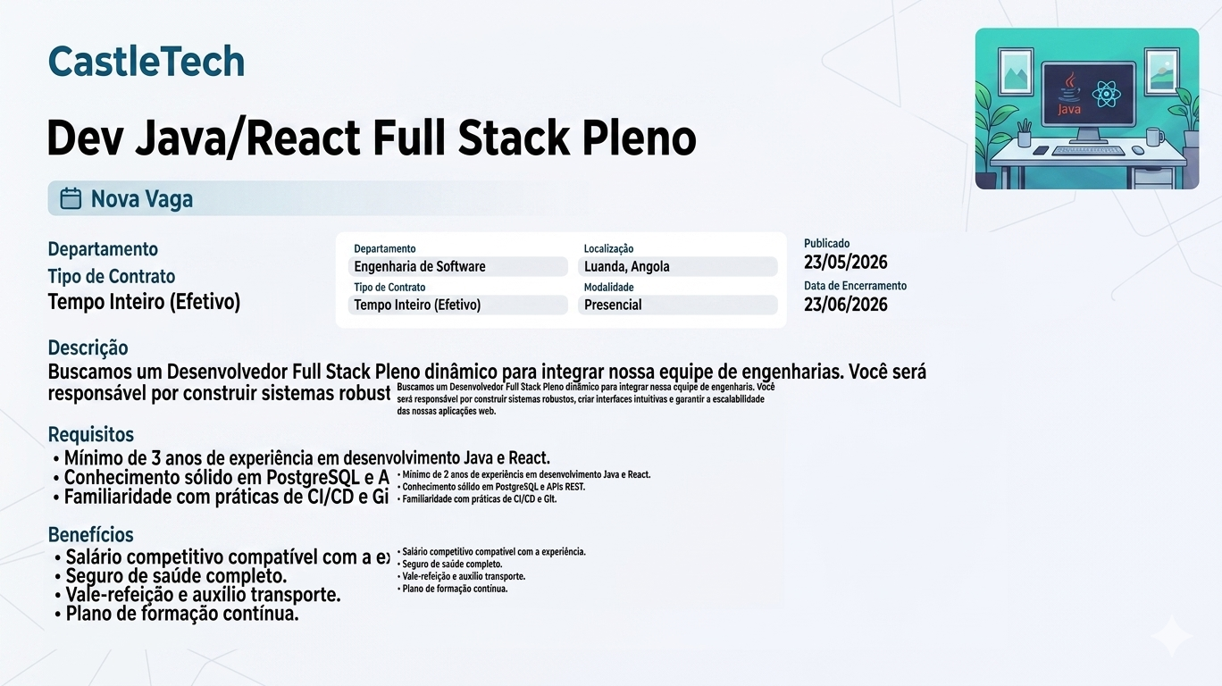 Dev Java/React Full Stack Pleno